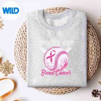 BaseballStrikeOutBreastCancerAwarenessPinkWarriorsweater