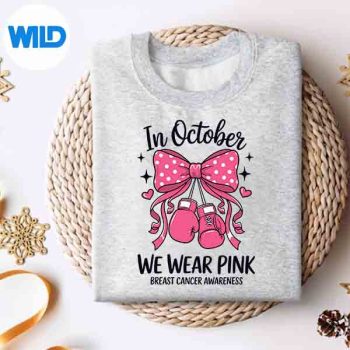 BreastCancerAwarenessMonthInOctoberWeWearPinksweater