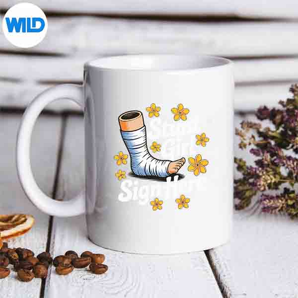 BrokenLegArtForGirlsBrokenAnkleFootRecoverymug