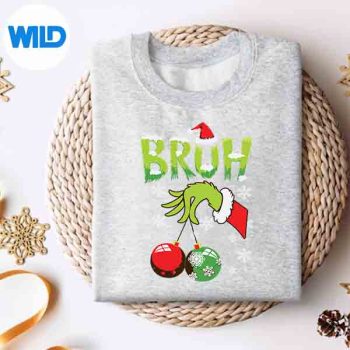 BruhChristmasRedPlaidXmasPajamassweater