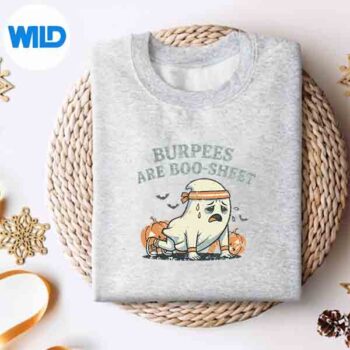Burpees Are Some Boo Sheet Ghost Fitness Halloween Gym Silhouette SVG PNG Cut File 4 BurpeesAreSomeBooSheetGhostFitnessHalloweenGymsweater
