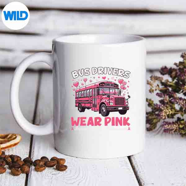 BusDriversWearPinkBreastCancerAwarenessSupportsmug