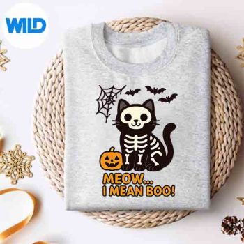 CatHalloweenCostumeMeowIMeanBoosweater