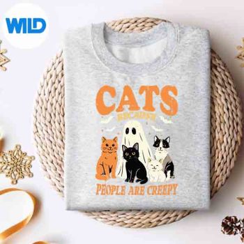 CatsBecausePeopleAreCreepyHalloweenCatLoverssweater