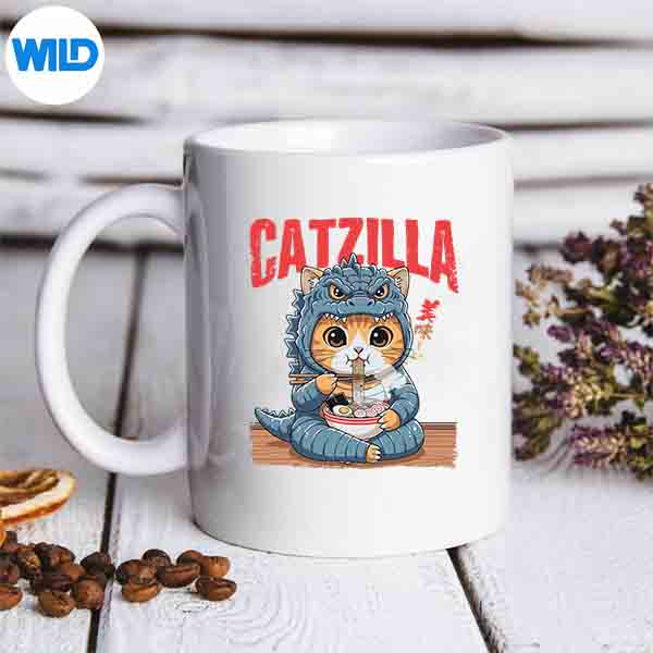 Catzilla Eating Ramen Cute Cat Lover Japanese Art Silhouette SVG PNG Cut File 6 CatzillaEatingRamenCuteCatLoverJapaneseArtmug