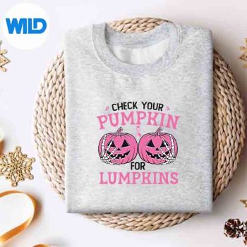 CheckYourPumpkinsForLumpkinsHalloweenBreastCancersweater