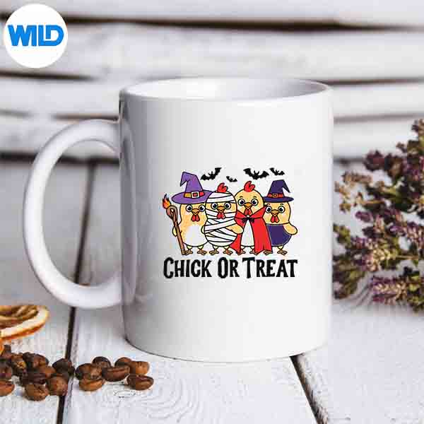 ChickenHalloweenChickOrTreatmug