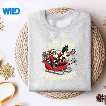 ChristmasCatsForEverybodySantaLoverHolidaysweater