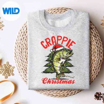 ChristmasXmasVibesFishingLoverSantaCrappieChristmassweater