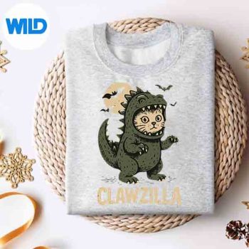 ClawzillaCuteCatMonsterHalloweenPunsweater