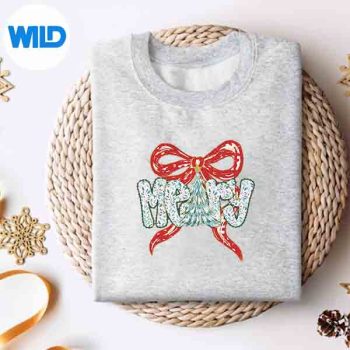 CoquetteBowMerryChristmasTreeCuteXmasHolidaysweater