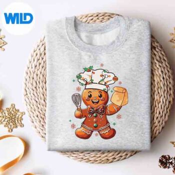 Cute Gingerbread Man Baker Christmas Chef Bake Cookies SVG PNG Digital Download 4 CuteGingerbreadManBakerChristmasChefBakeCookiessweater
