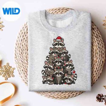 Cute Tree Raccoon Ugly Christmas Design for Cricut 4 CuteTreeRaccoonUglyChristmassweater