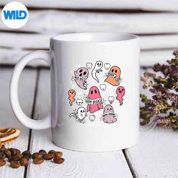 DentistGhostSpookyHalloweenDentalHygienistAssistantmug