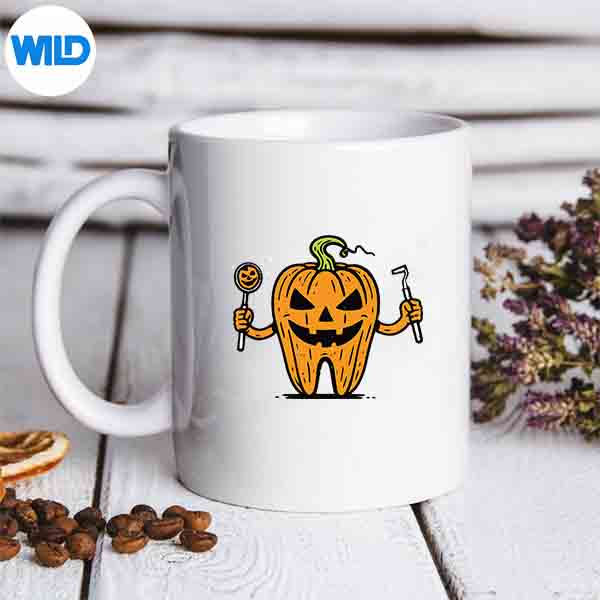 Dentist Tooth Pumpkin Halloween Dental Costume Design for Cricut 7 DentistToothPumpkinHalloweenDentalCostumemug