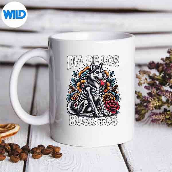Dia De Los Muertos Huskitos Mexican Huskies Digital Design 6