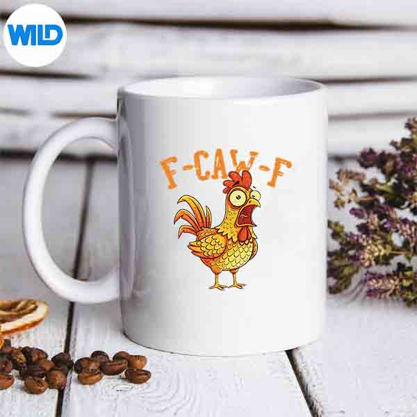 F Caw F Chicken Meme Fcawf Rooster Humor Animal Vector Design 6 FCawFChickenMemeFcawfRoosterHumorAnimalmug