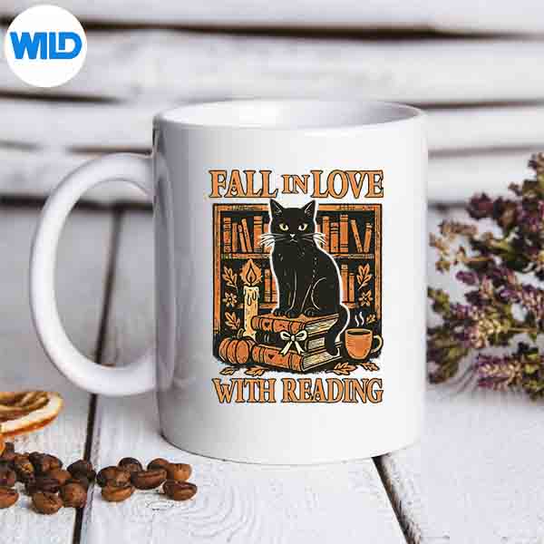Fall In Love With Reading Cat Lover Autumn Fall Book Lover SVG PNG Download 6 FallInLoveWithReadingCatLoverAutumnFallBookLovermug