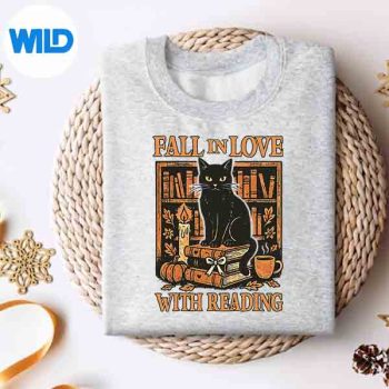 Fall In Love With Reading Cat Lover Autumn Fall Book Lover SVG PNG Download 4 FallInLoveWithReadingCatLoverAutumnFallBookLoversweater