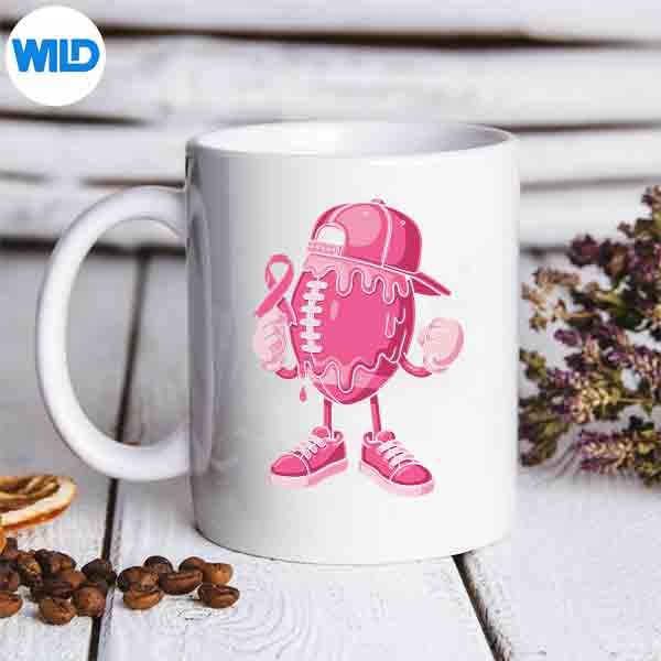 Football Drip Ice Cream Breast Cancer Awareness Girls Digital Download 6 FootballDripIceCreamBreastCancerAwarenessGirlsmug