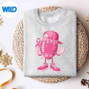 Football Drip Ice Cream Breast Cancer Awareness Girls Digital Download 4 FootballDripIceCreamBreastCancerAwarenessGirlssweater
