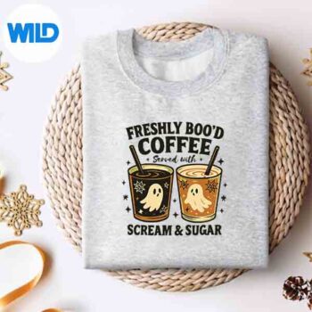 FreshlyBoodCoffeeGhostHalloweenIcedCoffeesweater