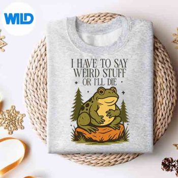 FrogMemeHumorIHaveToSayWeirdStuffOrIllDiesweater