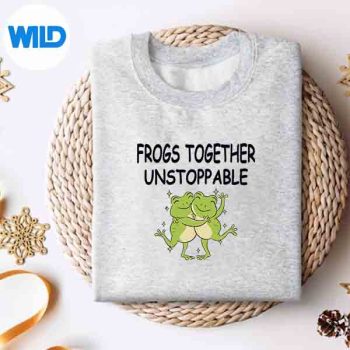 FrogsTogetherUnstoppableVintagePortlandFrogPridesweater