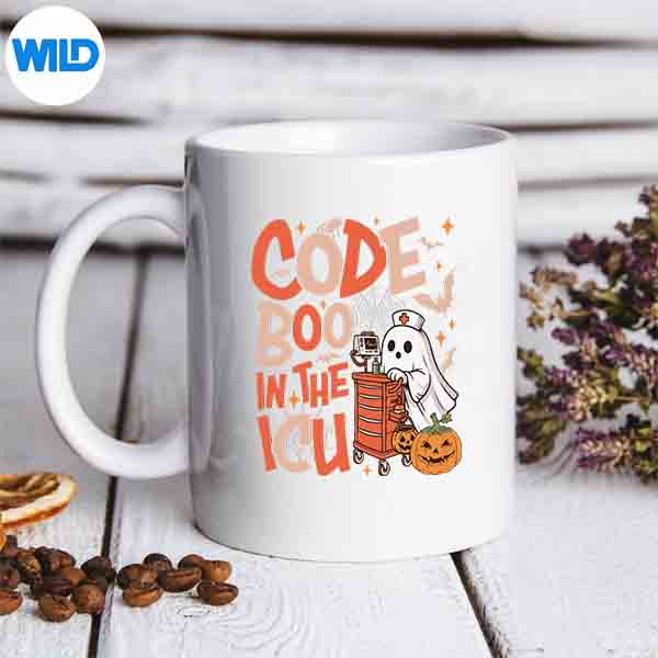 GhostCodeBooInTheIcuNursingNurseHalloweenCostumemug