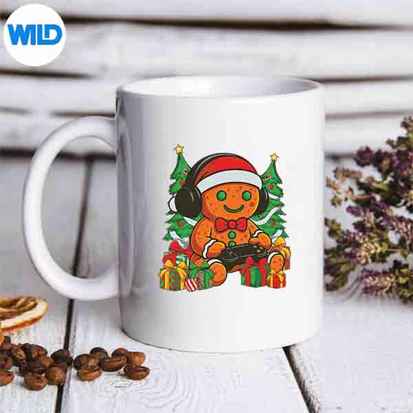 Gingerbread Playing Video Game Gamer Merry Christmas Pajamas SVG PNG Digital Design 6 GingerbreadPlayingVideoGameGamerMerryChristmasPajamasmug