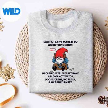 Gnome Sorry I Cant Make It To Work Tomorrow Humor Design for Cricut 4 GnomeSorryICantMakeItToWorkTomorrowHumorsweater