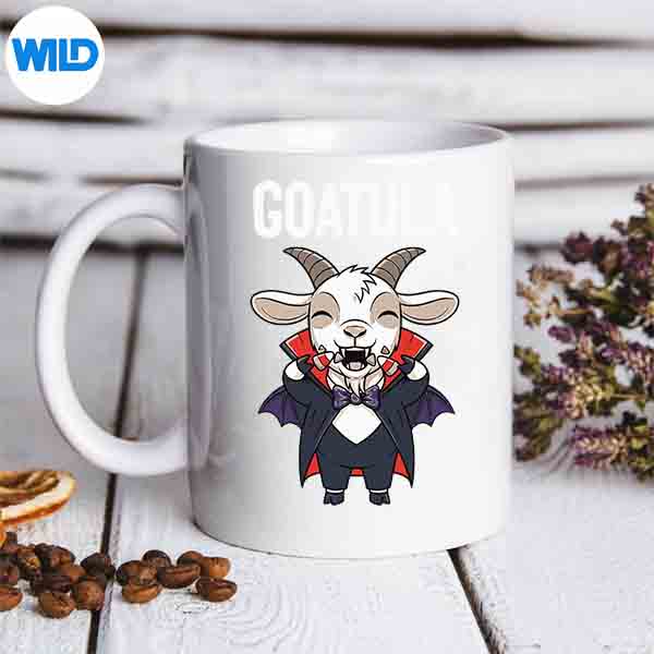 GoatulaVampireGoatHalloweenFanmug