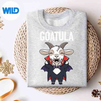 GoatulaVampireGoatHalloweenFansweater