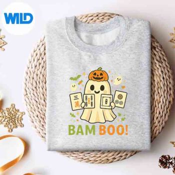 Halloween Ghost Playing Mahjong Spooky Boo Costume SVG PNG 4 HalloweenGhostPlayingMahjongSpookyBooCostumesweater