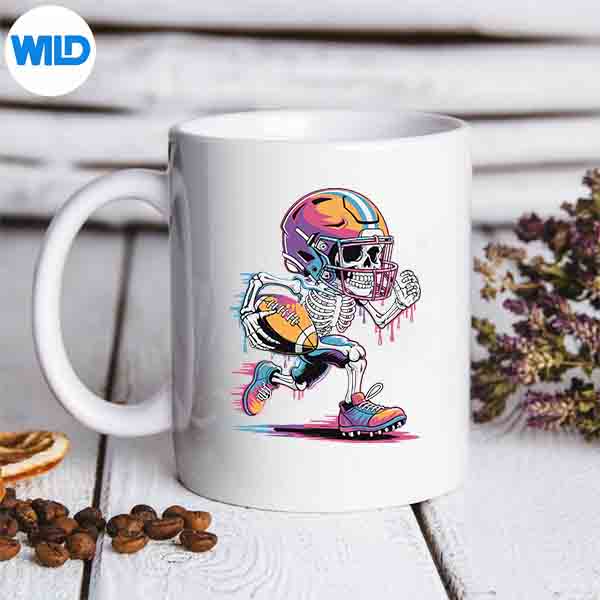 HalloweenSkeletonFootballDripDrippingYouthmug