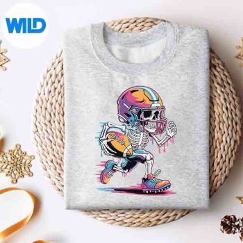 HalloweenSkeletonFootballDripDrippingYouthsweater