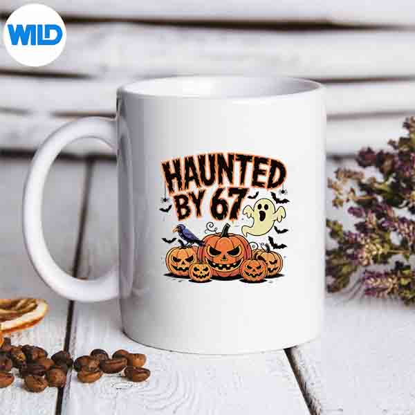 Haunted By 67 Ghost And Pumpkin Halloween Cut File 7 HauntedBy67GhostAndPumpkinHalloweenmug