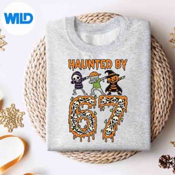 Haunted By 67 Halloween Skeleton Dabbing Meme Digital Download 4 HauntedBy67HalloweenSkeletonDabbingMemesweater