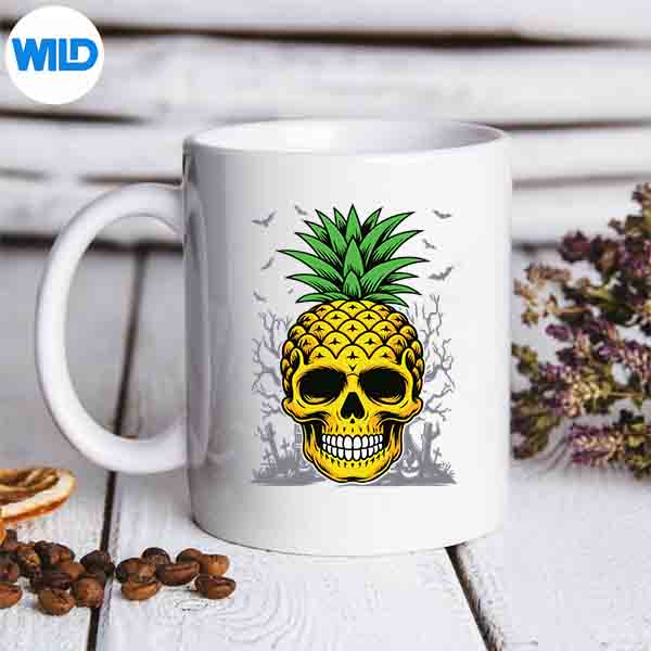 Hawaiian Pineapple Skull Summer Halloween Costume Goth SVG PNG Download 7 HawaiianPineappleSkullSummerHalloweenCostumeGothmug
