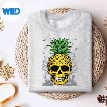 Hawaiian Pineapple Skull Summer Halloween Costume Goth SVG PNG Download 4 HawaiianPineappleSkullSummerHalloweenCostumeGothsweater