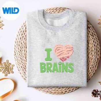 IHeartBrainsZombieHalloweenAnatomyScienceLoversweater