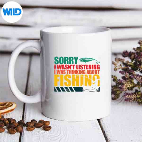 IWasThinkingAboutFishingAnglerFishermanFishHuntermug