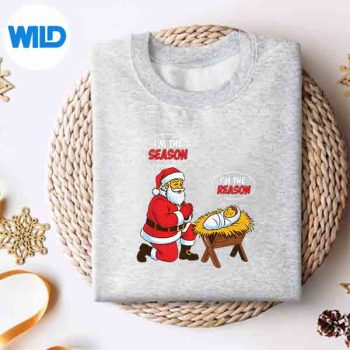 Im The Season Santa Im The Reason Jesus Christmas Silhouette SVG PNG Cut File 4 ImTheSeasonSantaImTheReasonJesusChristmassweater