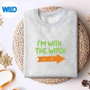 ImWithTheWitchHalloweenCouplesMatchingSpookySeasonsweater