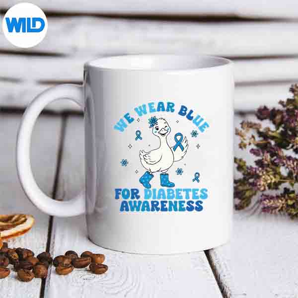 InNovemberWeWearBlueDiabetesAwarenessBlueRibbonmug