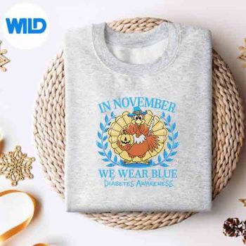 In November We Wear Blue Diabetes Awareness Turkey Matching SVG PNG Download 4 InNovemberWeWearBlueDiabetesAwarenessTurkeyMatchingsweater