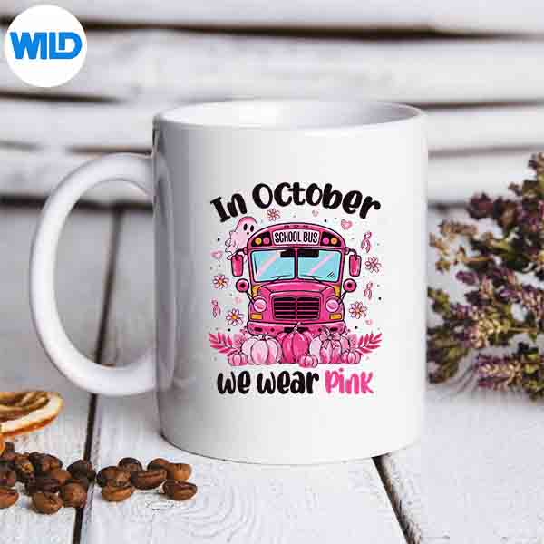 InOctoberWeWearPinkBusDriverGhostBreastCancerGhostmug