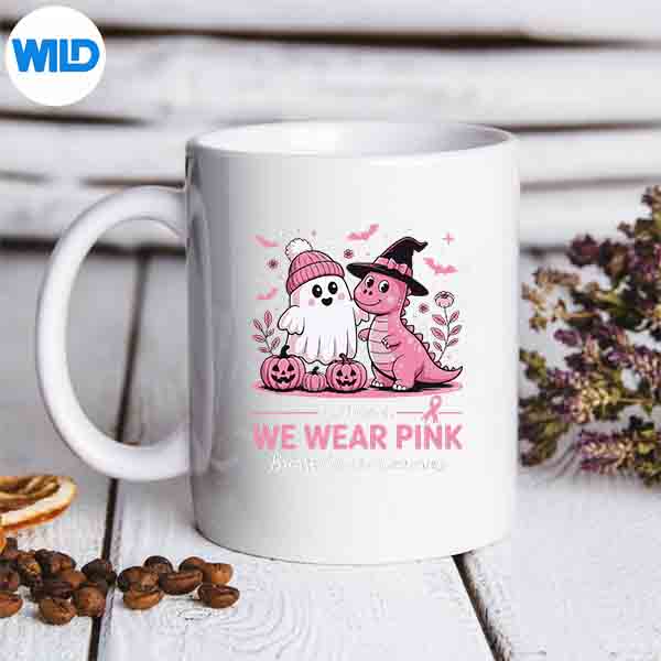 In October We Wear Pink Ghost Witch Dinosaur Breast Cancer SVG Cut File 7 InOctoberWeWearPinkGhostWitchDinosaurBreastCancermug