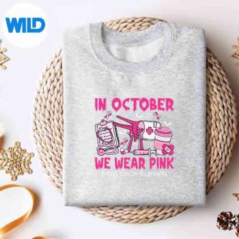 InOctoberWeWearPinkObgynNurseBreastCancersweater