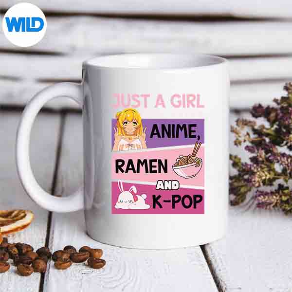 KPopAnimeRamenCantHearYouImListeningKpopKawaiimug